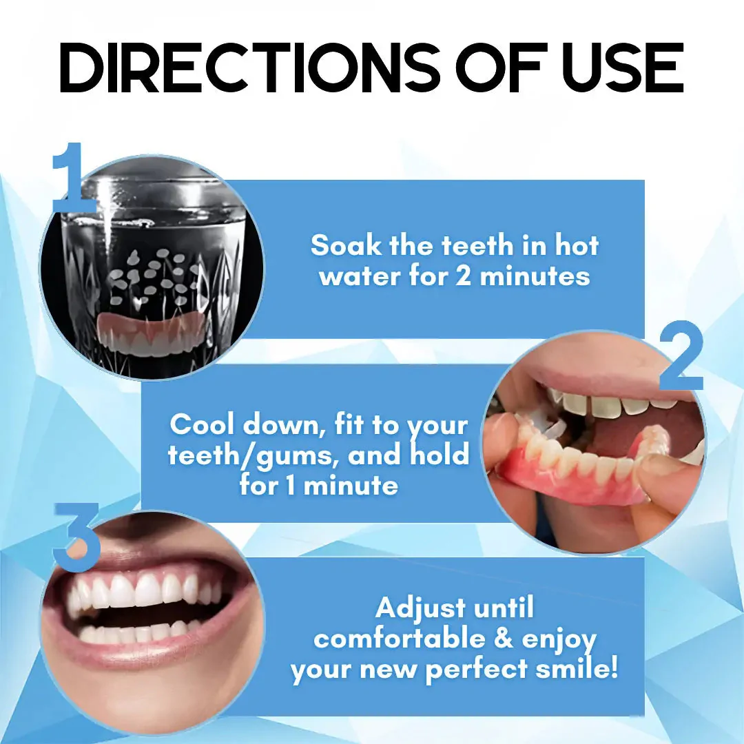 QIAWI™- Premium Custom Silicone Denture Set Dual Certification by the American Dental Association(ADA) & the U.S. Food and Drug Administration(FDA)