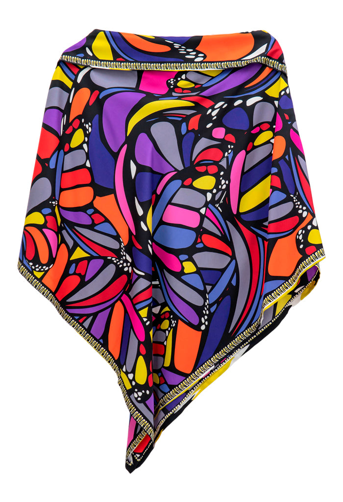 Poncho Mariposa Abstracta