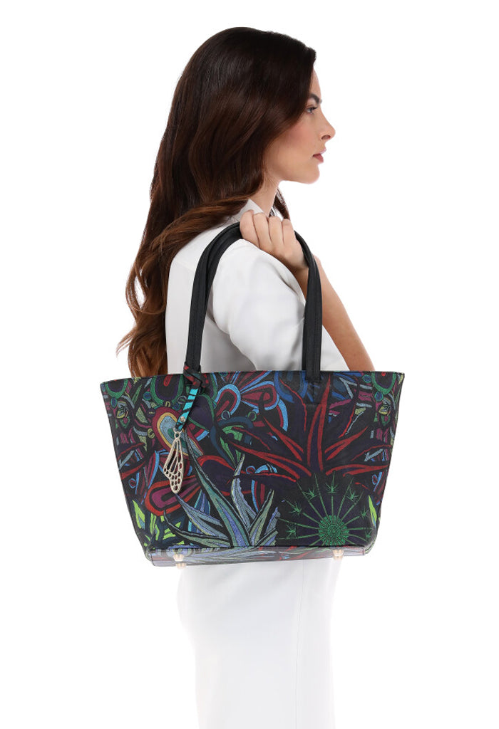 Tote K'iin Saffiano Santuario Cact��ceas Morado