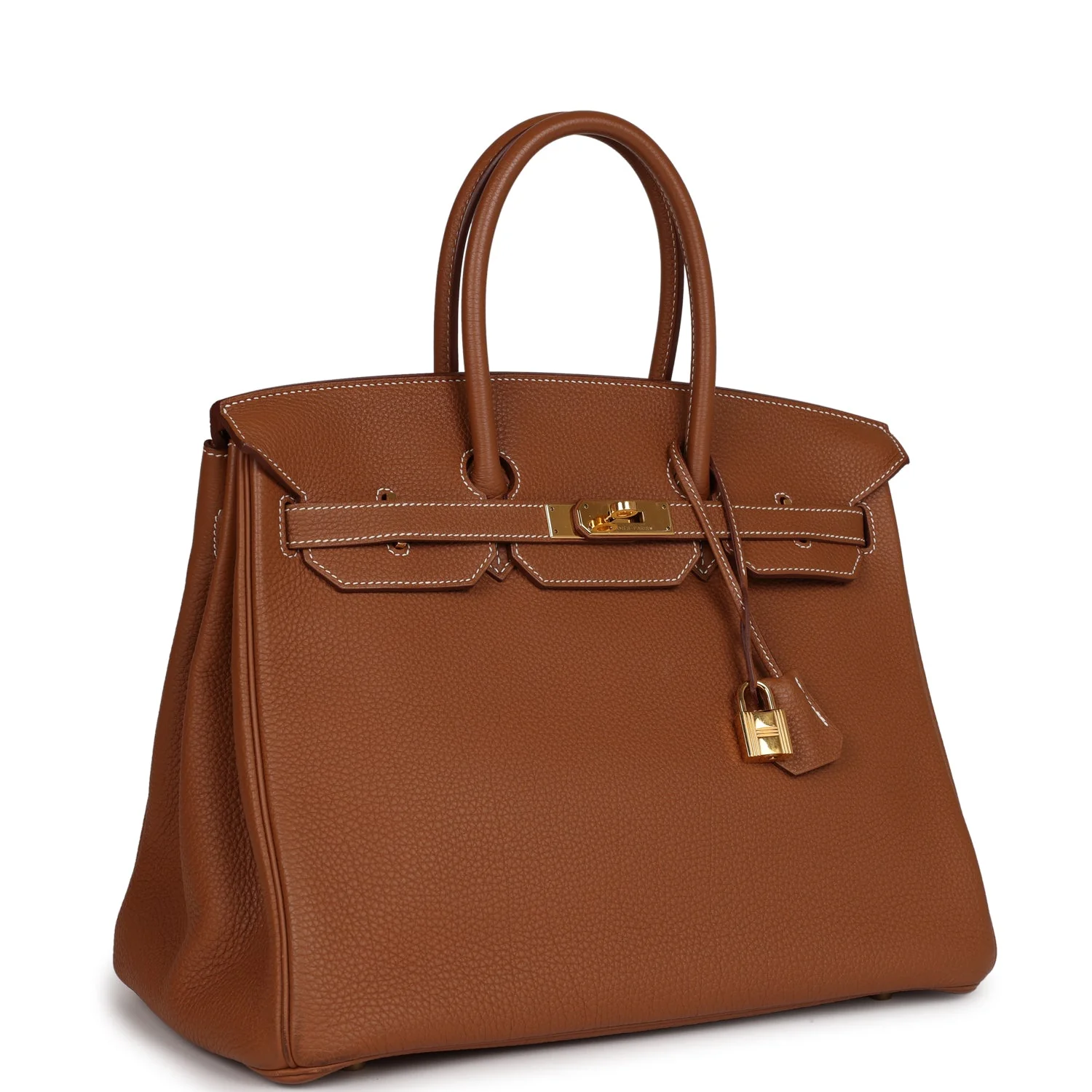 Pre-owned Her Birkin 35 Gold Togo Gold Hardware