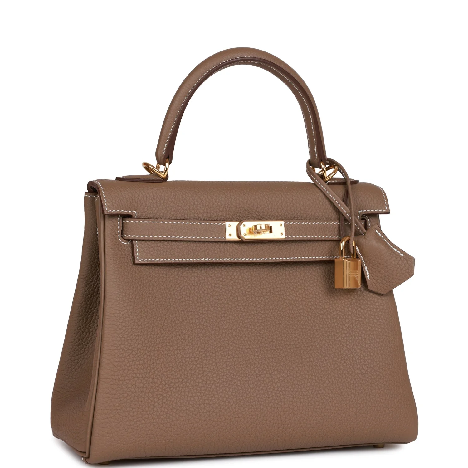 Her Kelly Retourne 25 Etoupe Togo Gold Hardware