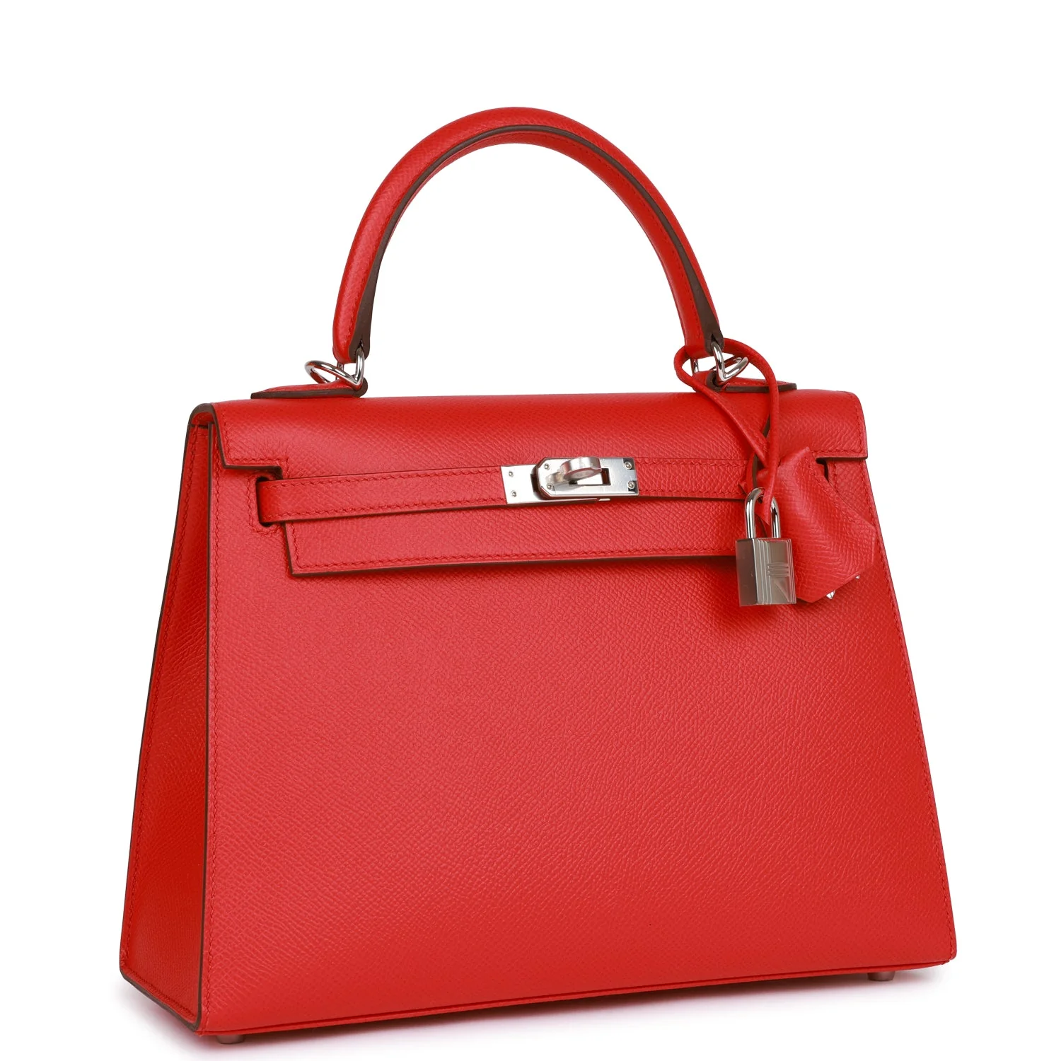 Her Kelly Sellier 25 Rouge de Coeur Verso Epsom Palladium Hardware