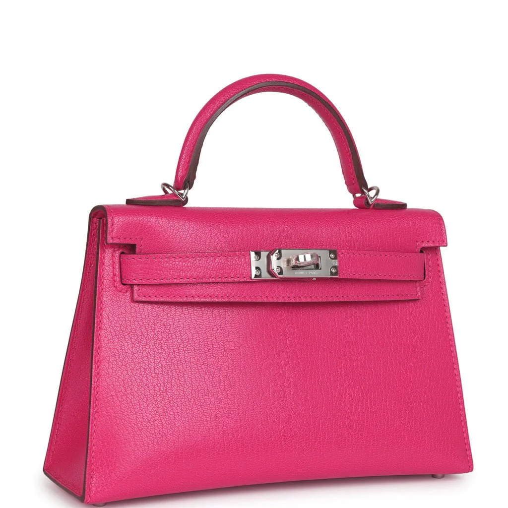 Her Kelly 20 Rose Extreme Chevre Chamkila Palladium Hardware