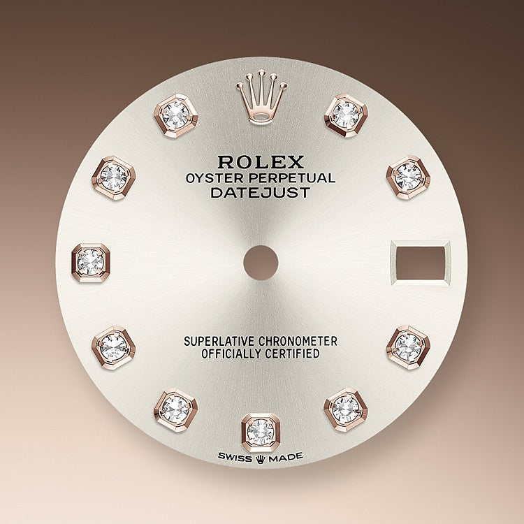 Datejust 31, Oystersteel, 18kt Everose Gold and diamonds, Ref# 278341RBR-0016