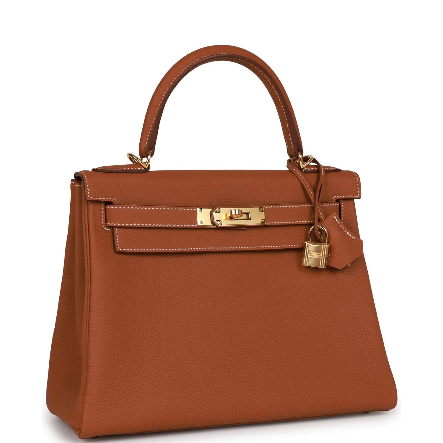 Pre-owned Her Kelly Retourne 28 Gold Togo Gold Hardware