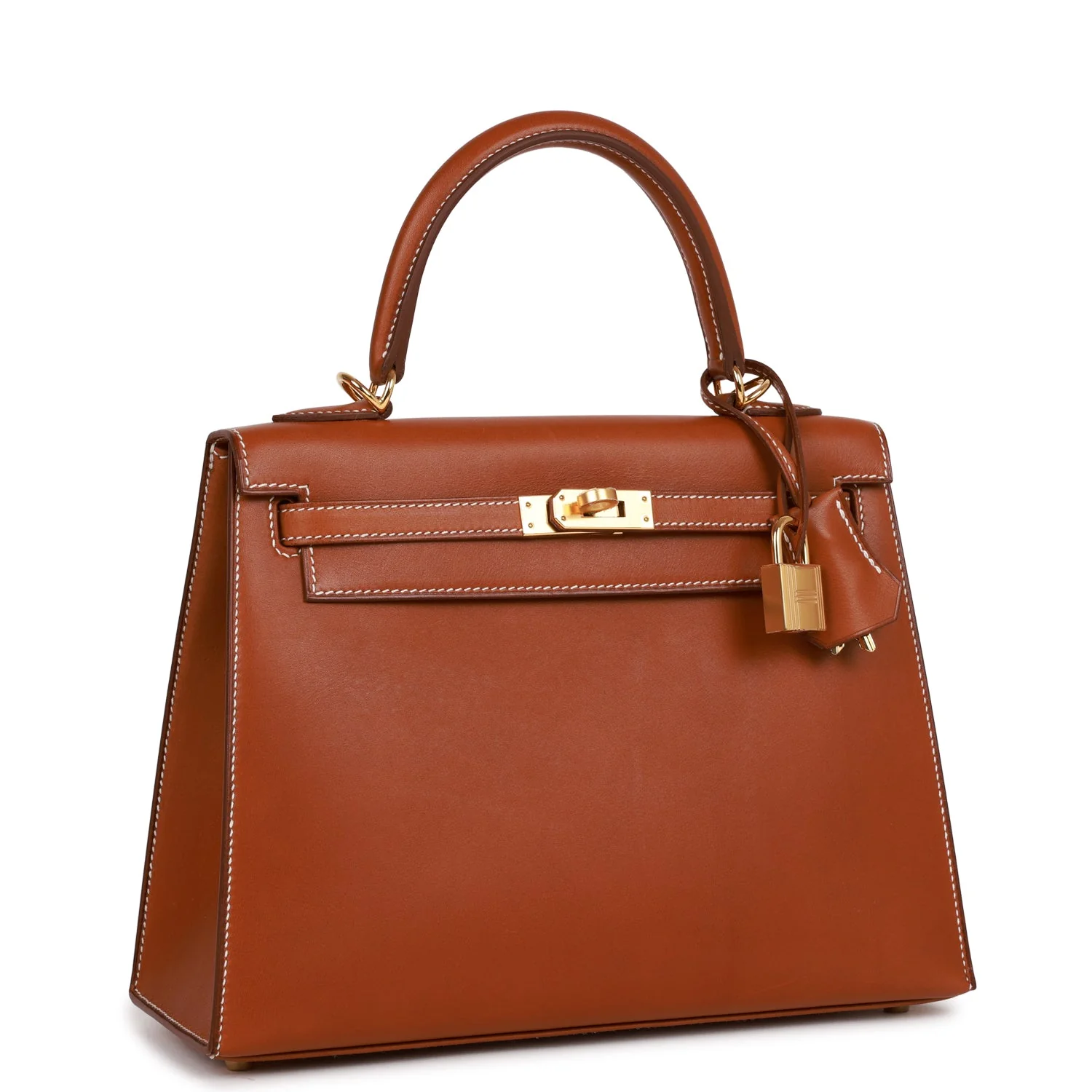 Her Kelly Sellier 25 Fauve Barenia Gold Hardware