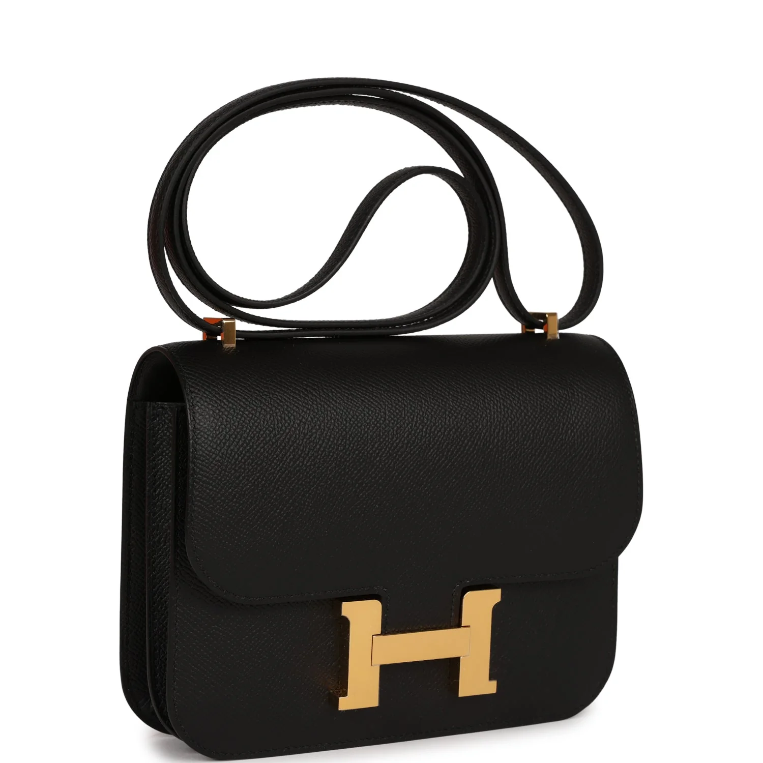 Her Constance 18 Black Epsom Gold Hardware