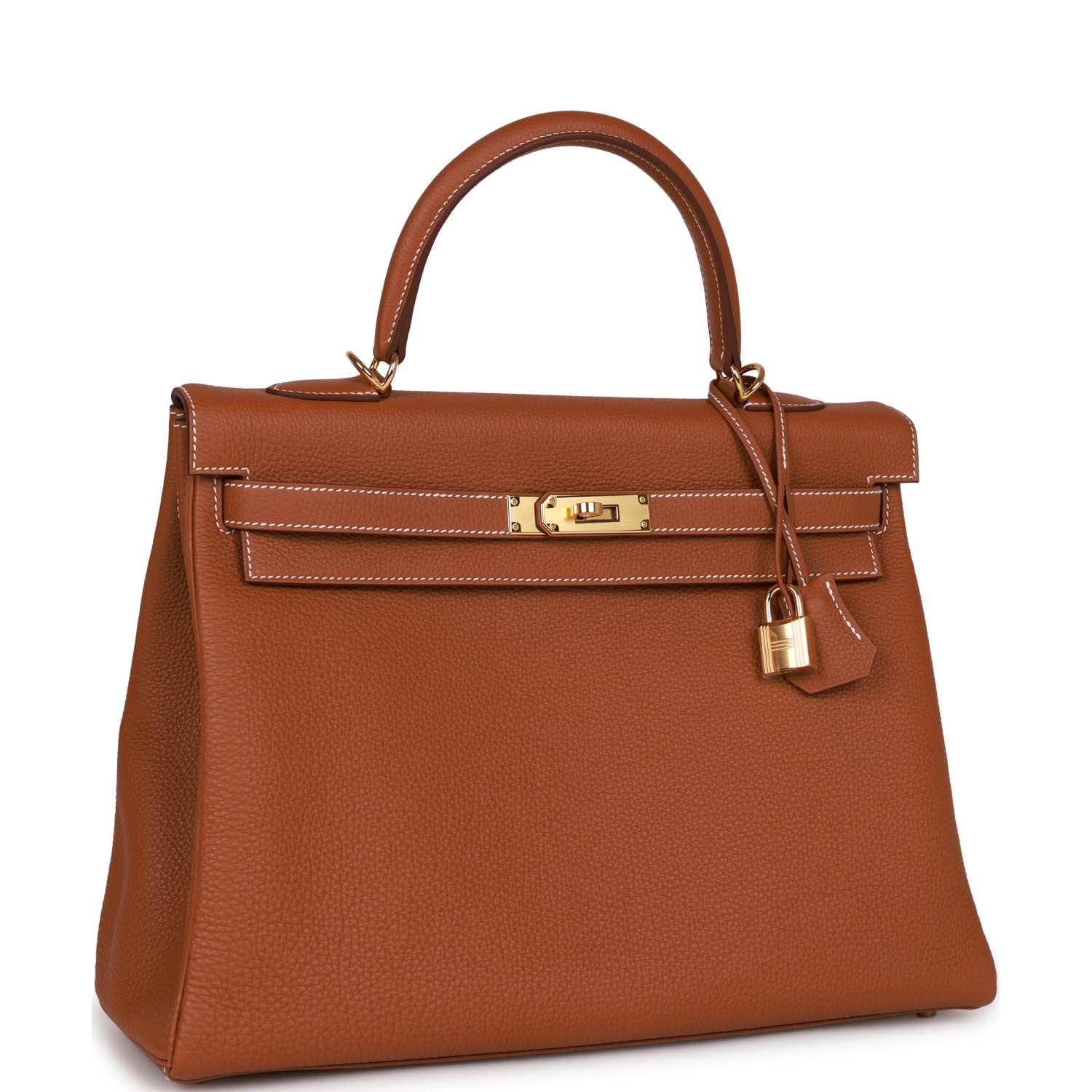 Her Kelly 35 Gold Togo Retourne Gold Hardware