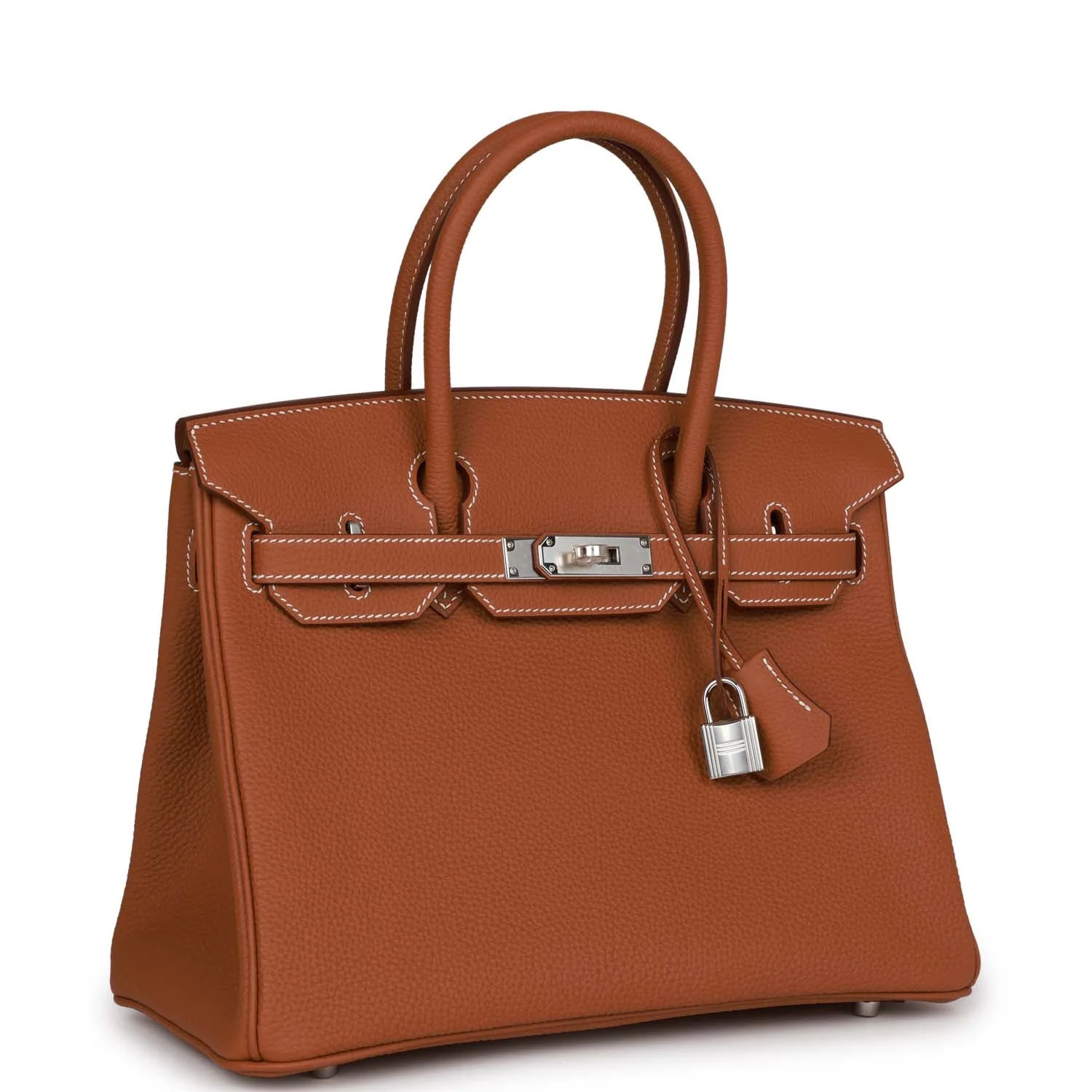 Her Birkin 30 Gold Togo Palladium Hardware