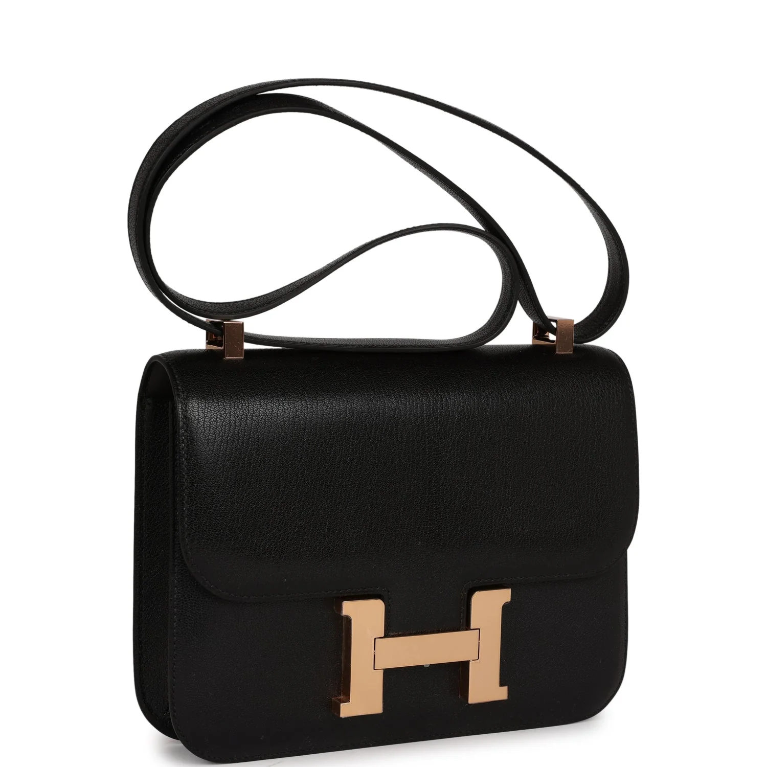 Her Constance 1-24 Black Chevre Chamkila Rose Gold Hardware