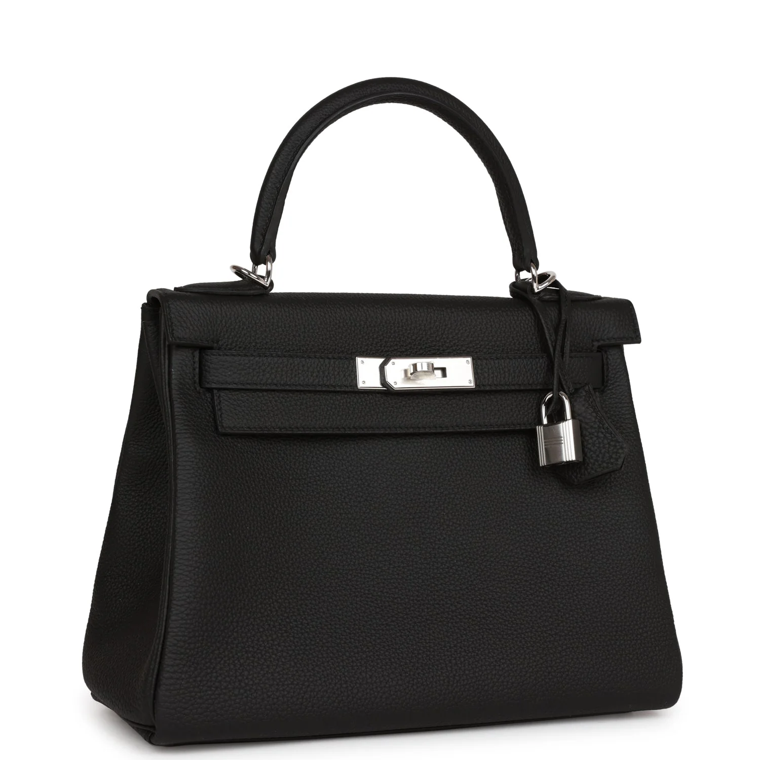 Her Kelly Retourne 28 Black Togo Palladium Hardware