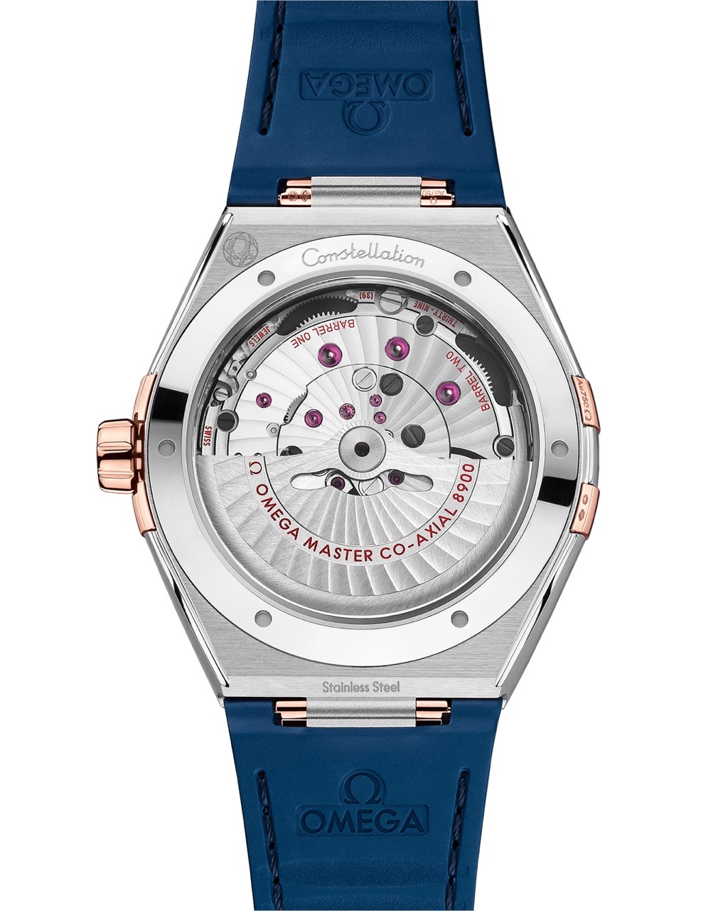 CONSTELLATION STEEL ‑ SEDNA™ GOLD ON LEATHER STRAP 41 MM