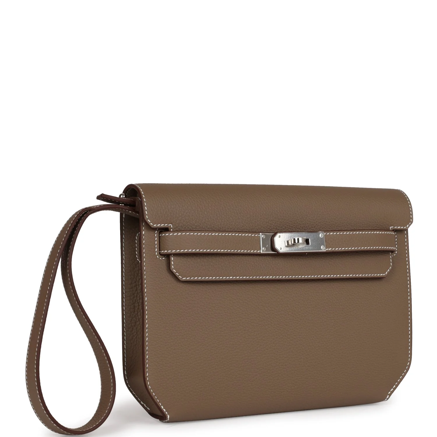 Her Kelly Depeches 25 Etoupe Togo Palladium Hardware