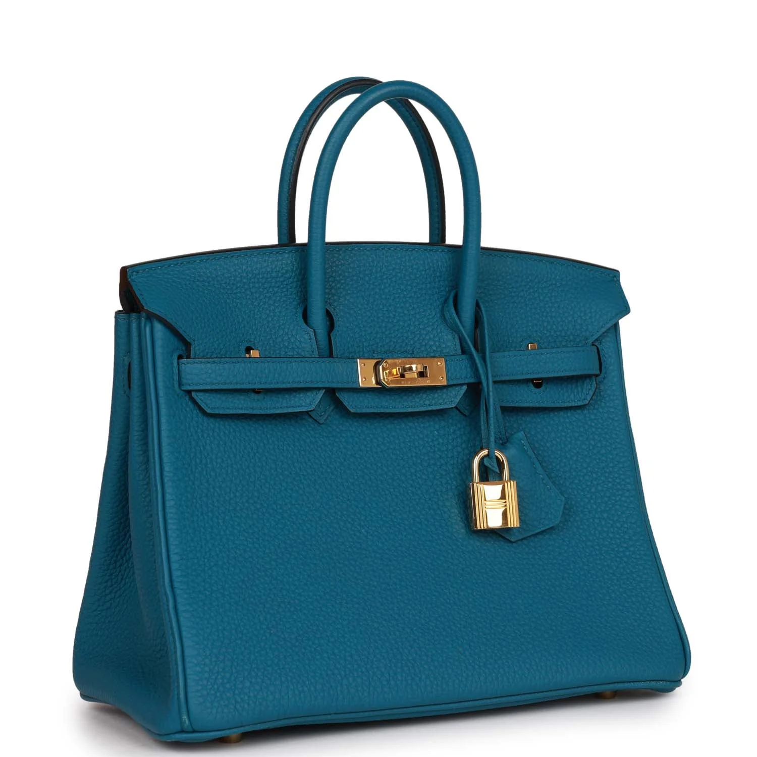 Pre-owned Her Birkin 25 Colvert Togo Gold Hardware