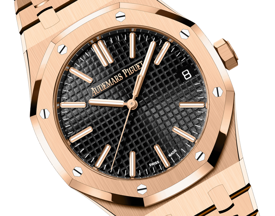 Royal Oak Pink Gold Black Dial 41 mm