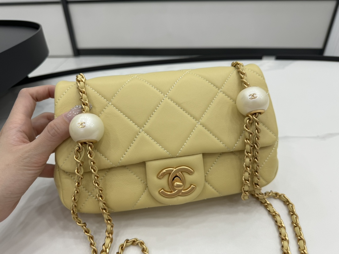 CHANEL Small Flap Bag Green-AS4861