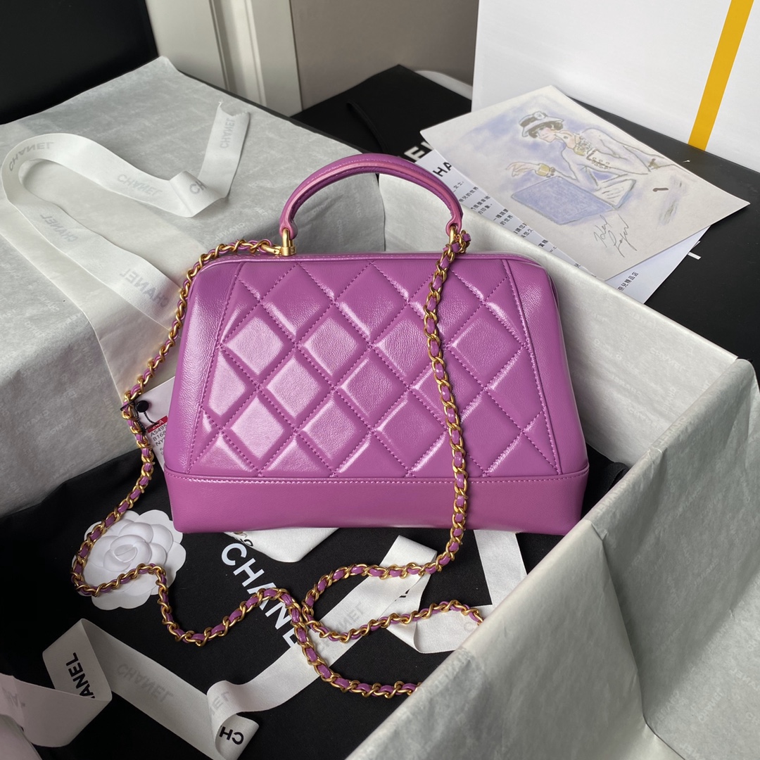 CHANEL Mini/Small Bag with Top Handle Pink-AS4958