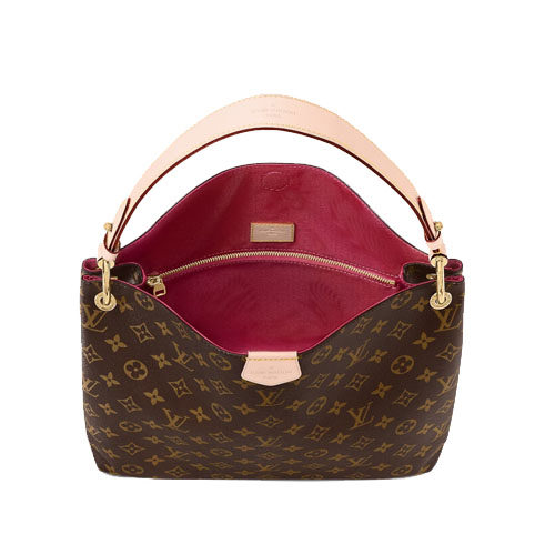 M43700 Graceful PM Women Handbag Pivoine Pink Monogram coated canvas Purses