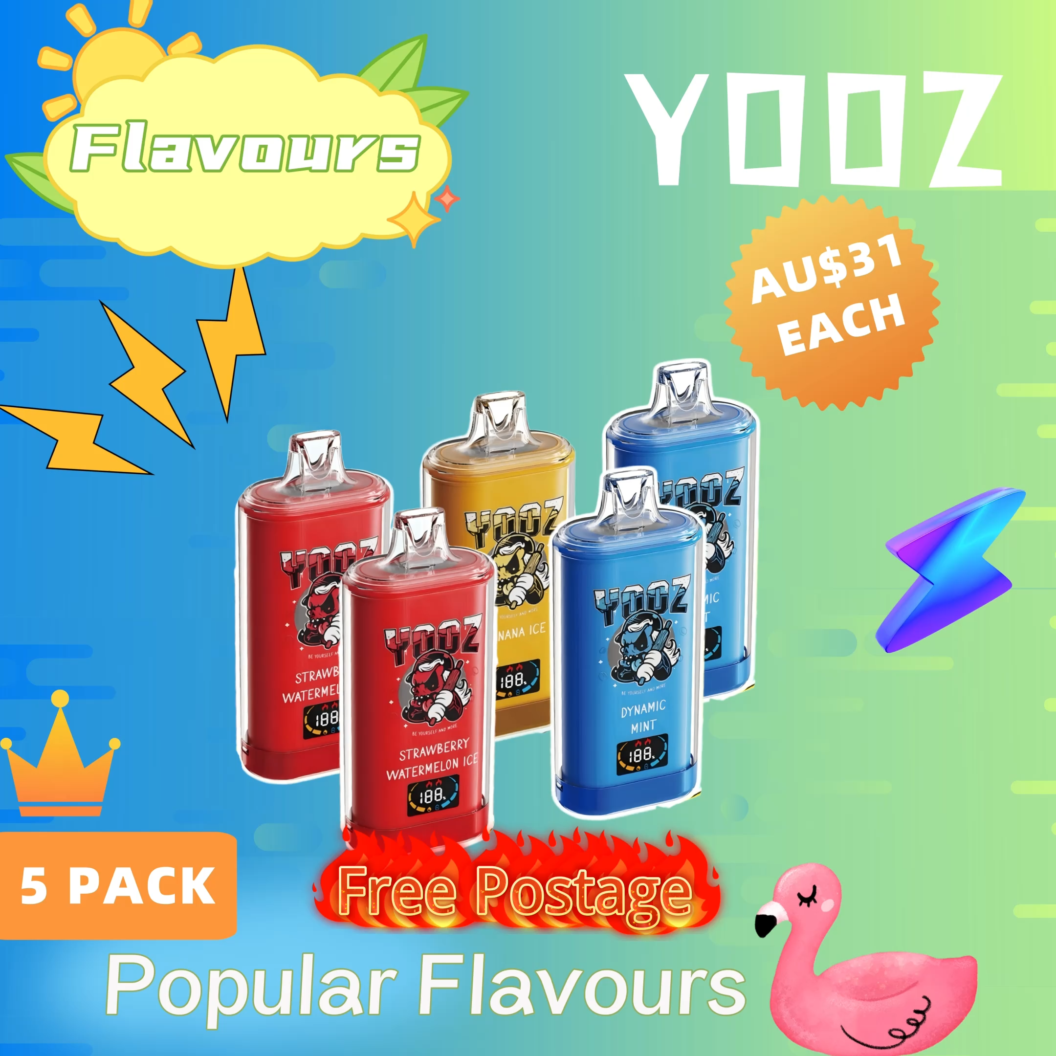 YOOZ ULTRA – 15000 PUFFS – 5 PACK