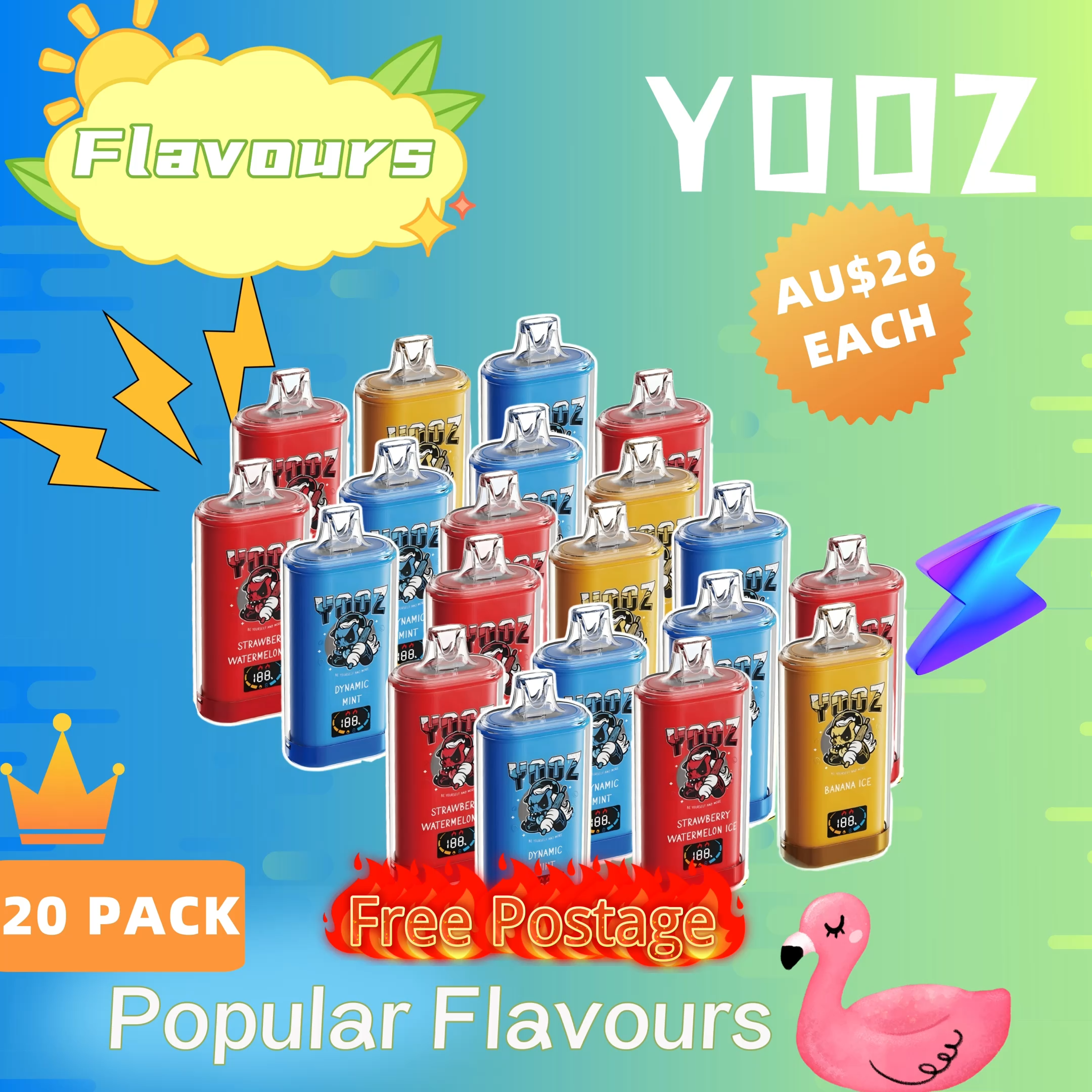 YOOZ ULTRA – 15000 PUFFS – 20 PACK