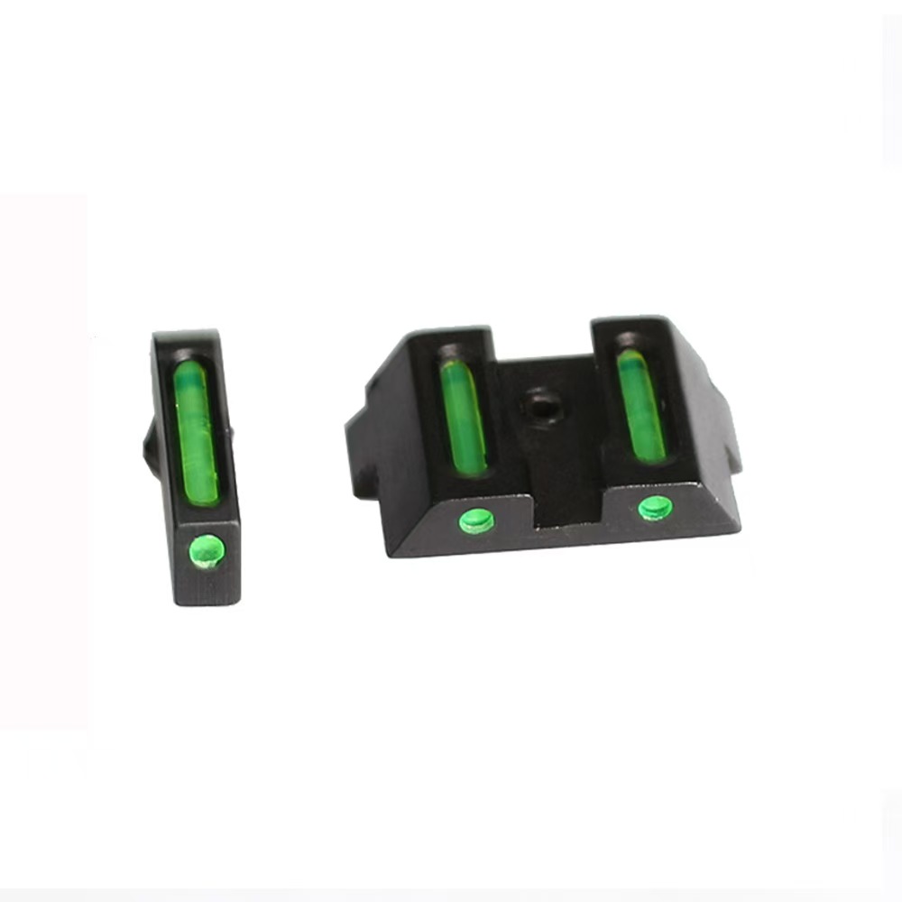 Glock SIGHT GLOCK fiber optic front and rear sight, accurate center tactical accessories