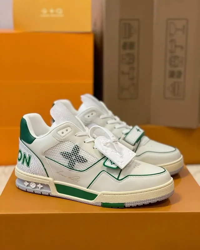 Louis Vuitton Trainer White Green