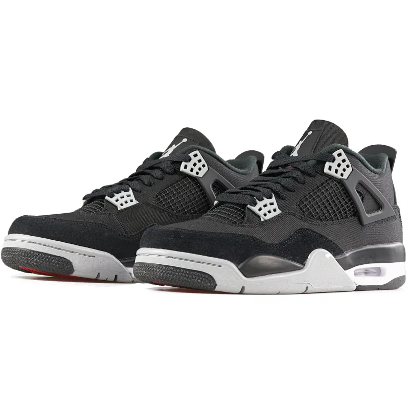 PK God Batch Air Jordan 4 Retro Black Canvas