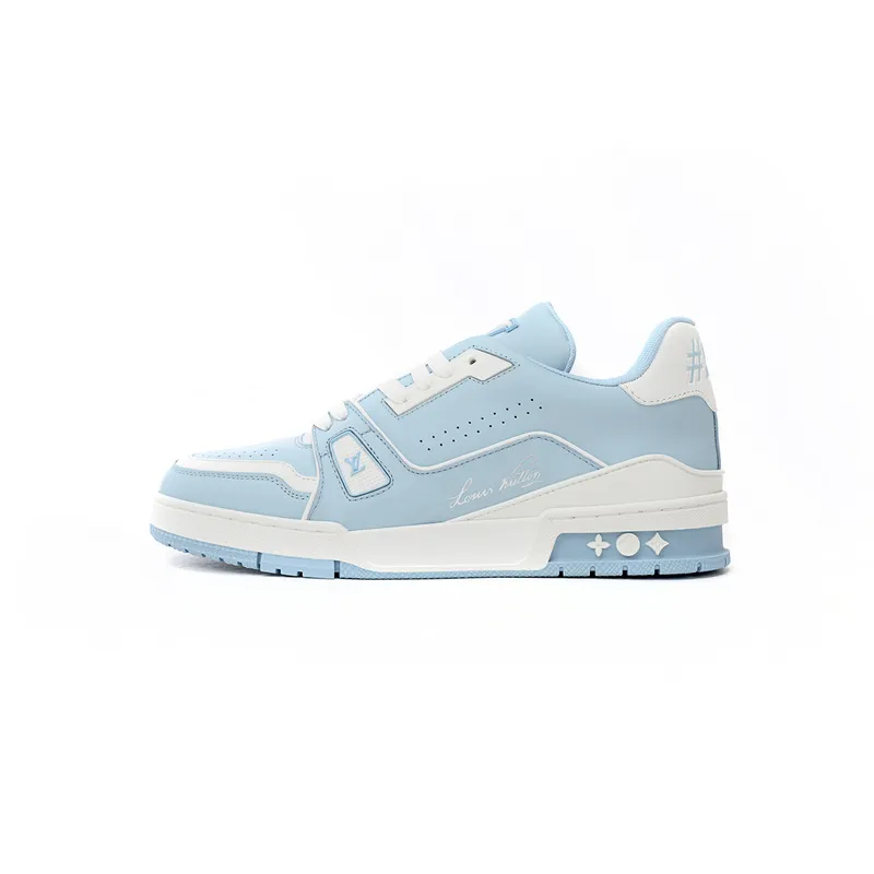Louis Vuitton LV Trainer #54 Light Blue White