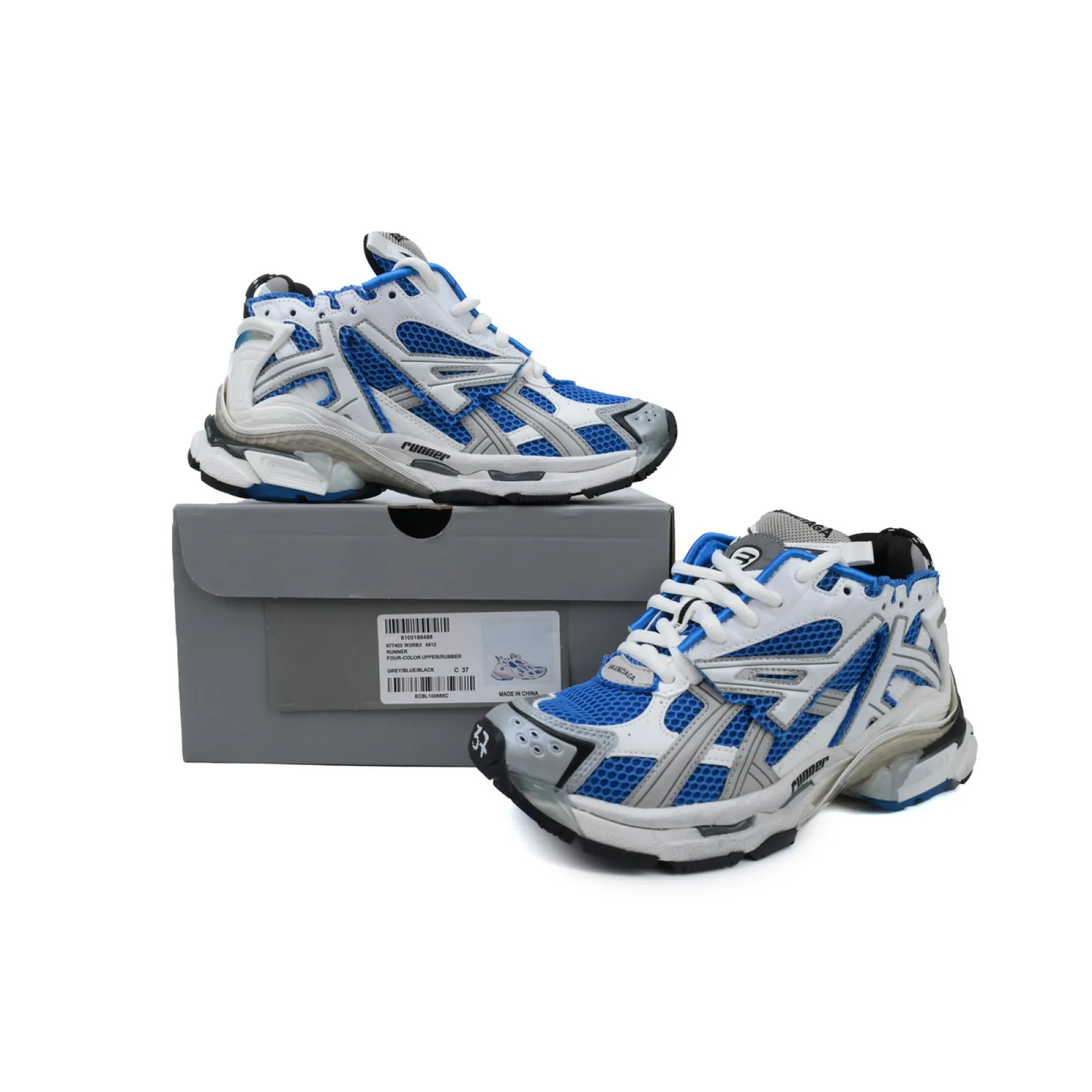 Balenciaga Runner Sneaker White Blue