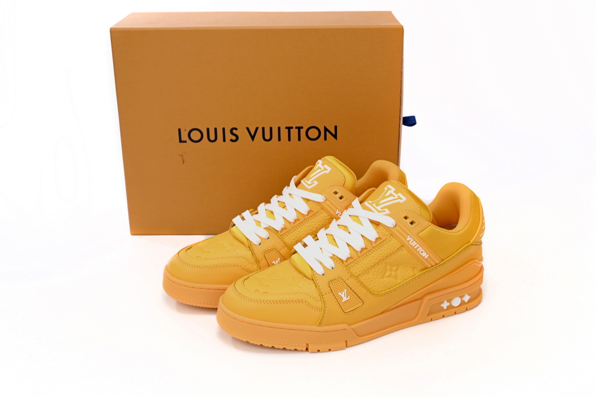 Louis Vuitton Trainer Yellow Embossed Monogram