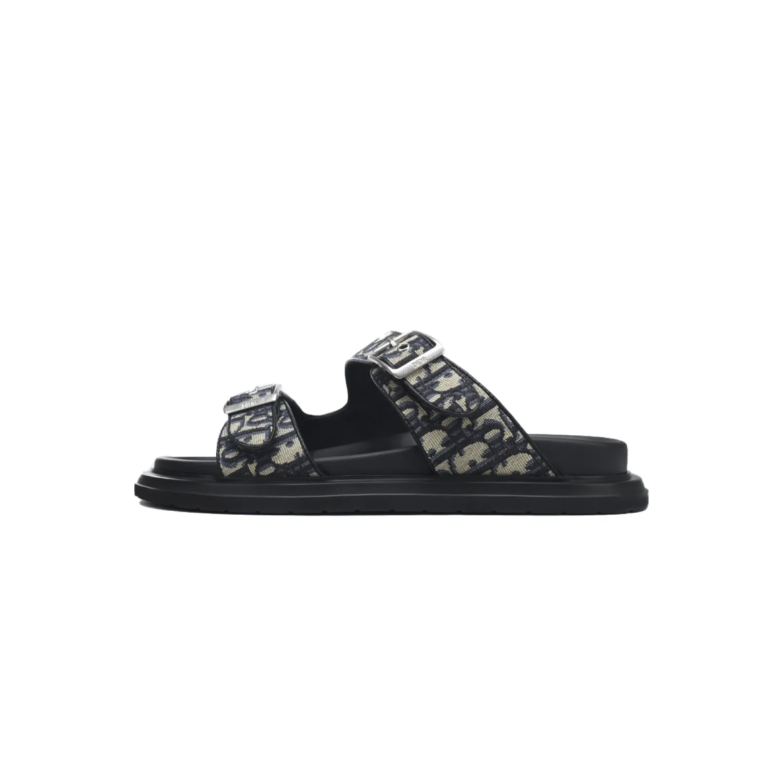 Dior Aqua Sandal Beige and Black Dior Oblique Jacquard