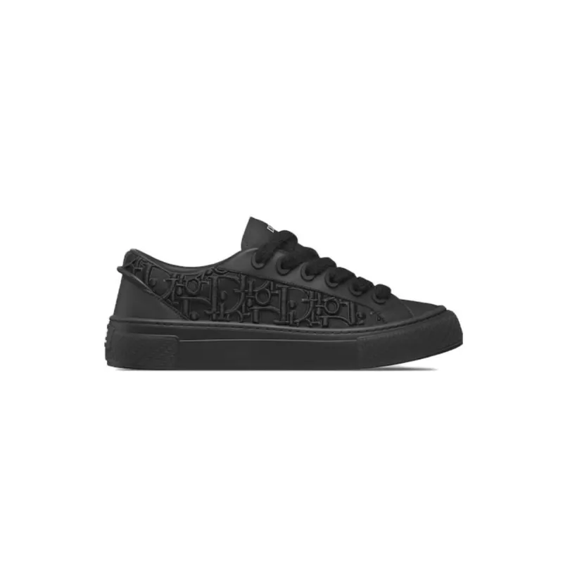 Dior B33 Sneaker Black Smooth Calfskin Oblique Raised Embroidery