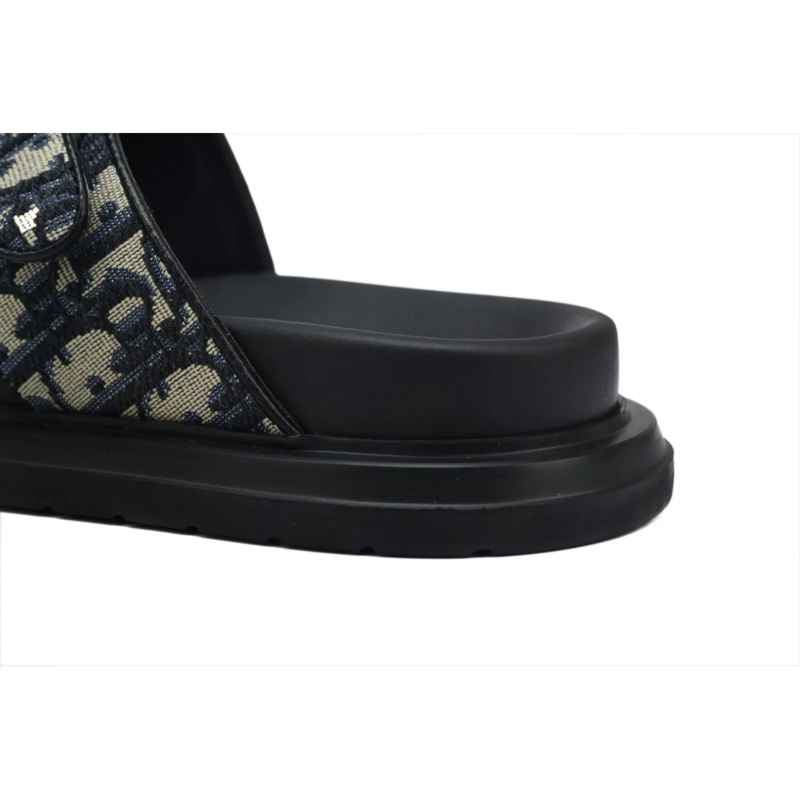 Dior Aqua Sandal Beige and Black Dior Oblique Jacquard