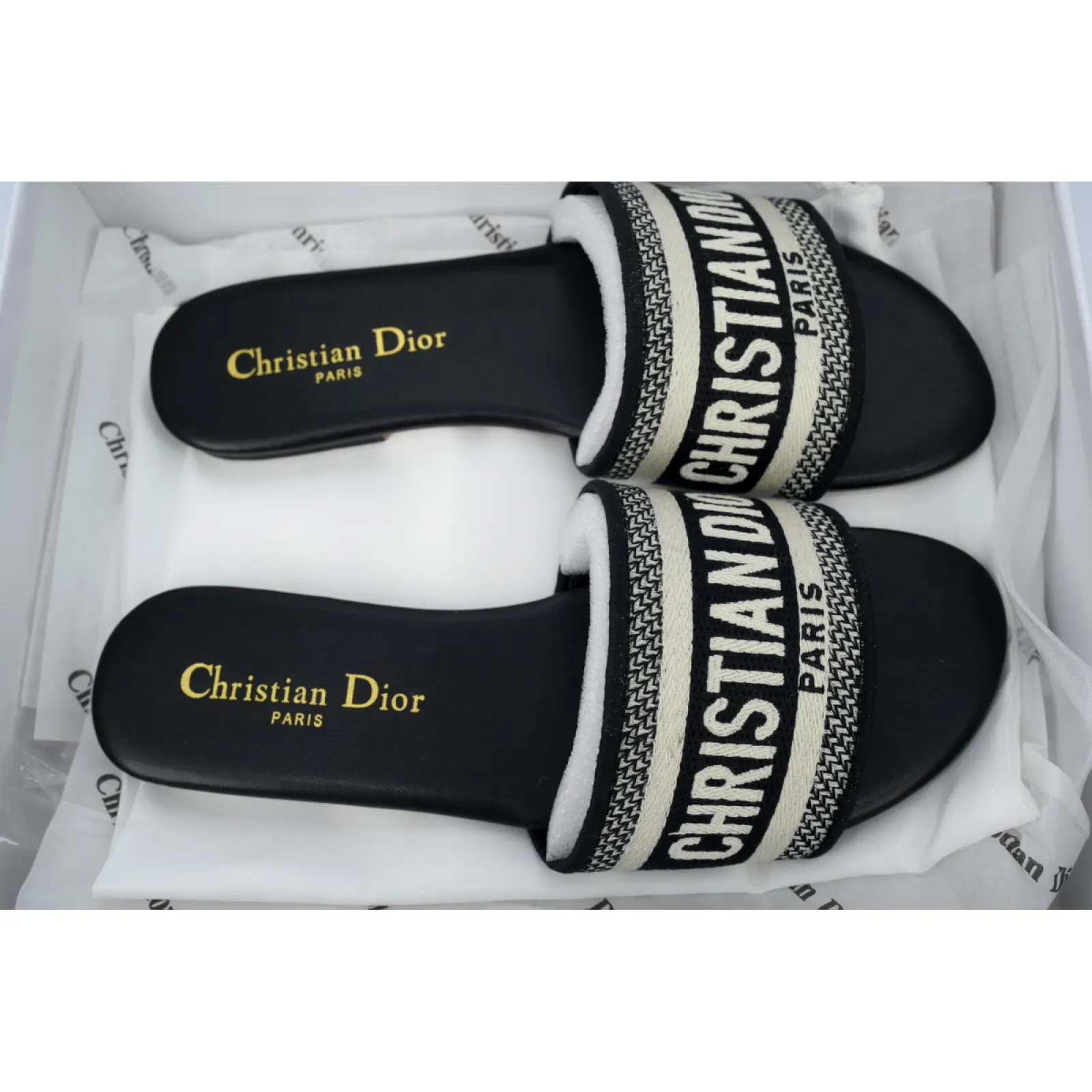 DIOR Classic Dway Slide Rose Black