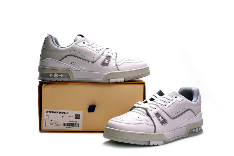 Louis Vuitton Trainer White Litchi Pattern FD0221