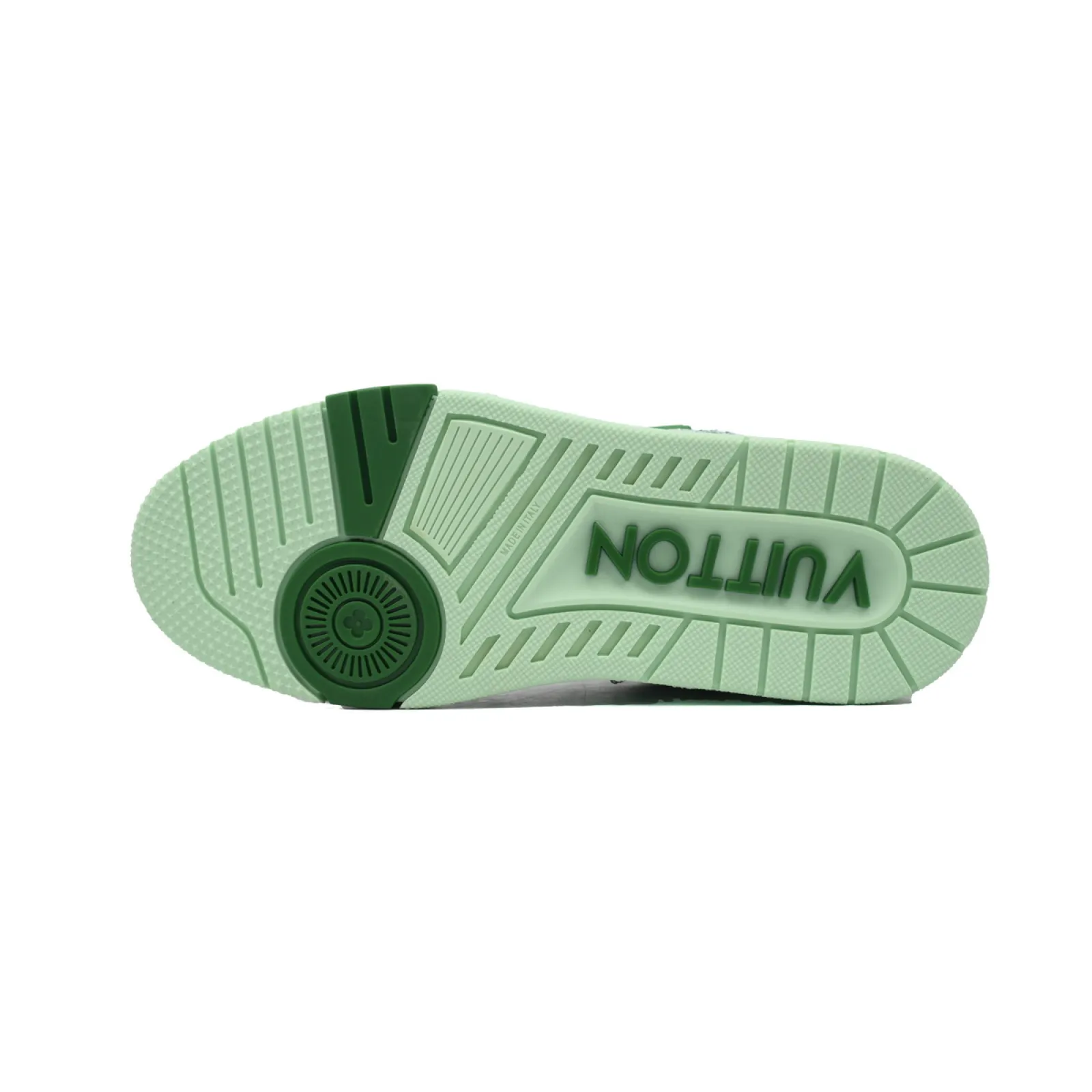 Louis Vuitton Trainer Sneaker Rendered Green Fabric