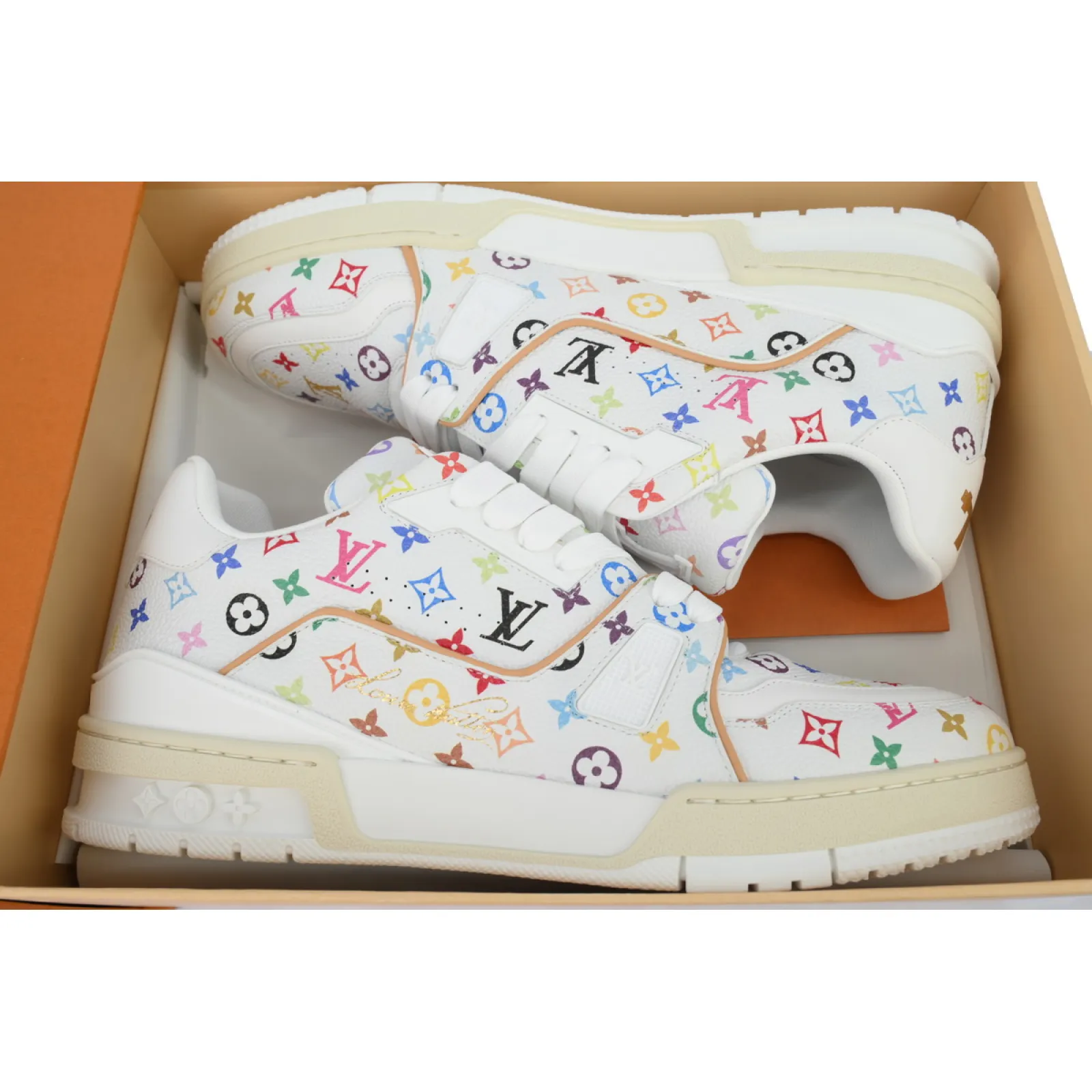 LV Trainer Sneaker Murakami Takashi White