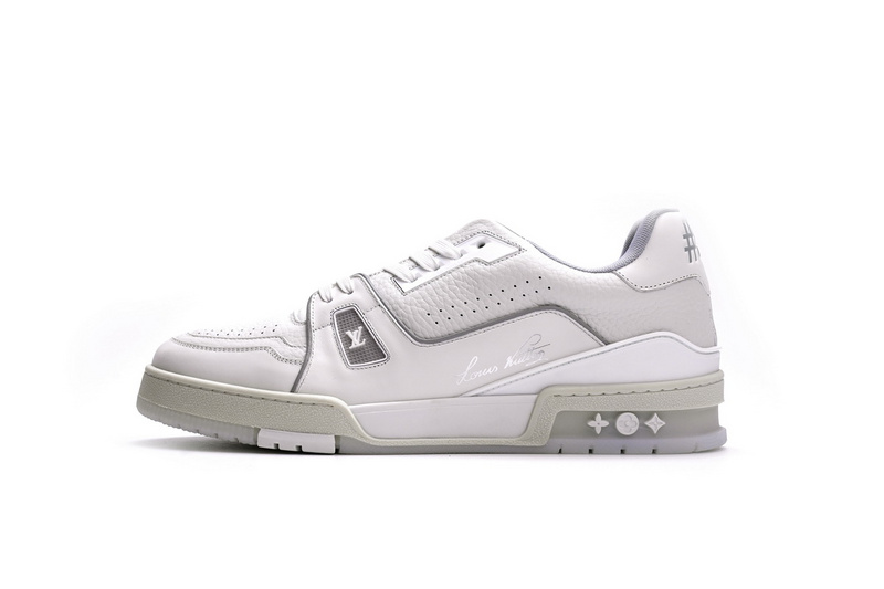 Louis Vuitton Trainer White Litchi Pattern FD0221