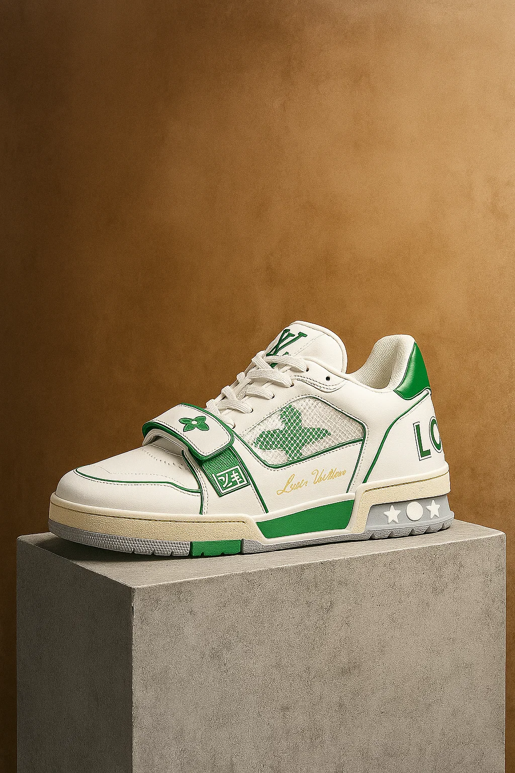 Louis Vuitton Trainer White Green