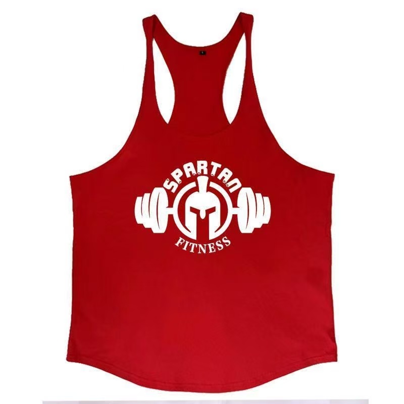 New men's red vest Graphic Logo Tee T-Shirt