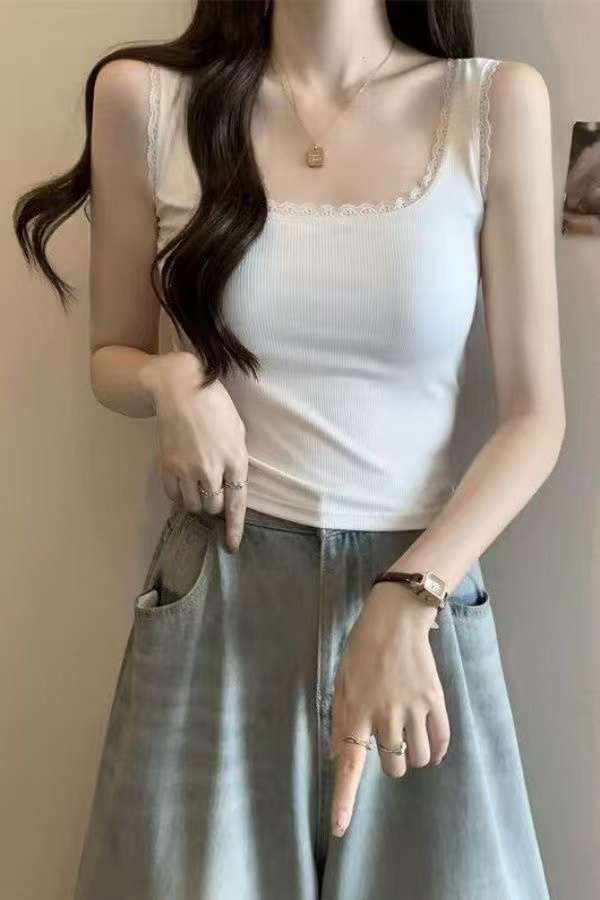 New Ladies' casual high-end vest, fashionable solid color vest Coloring Music T Shirt