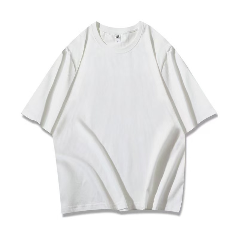 Men's and women's solid color short sleeved shirts