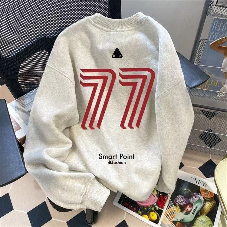 Men's solid color long New fashionable round neck hoodie for rest