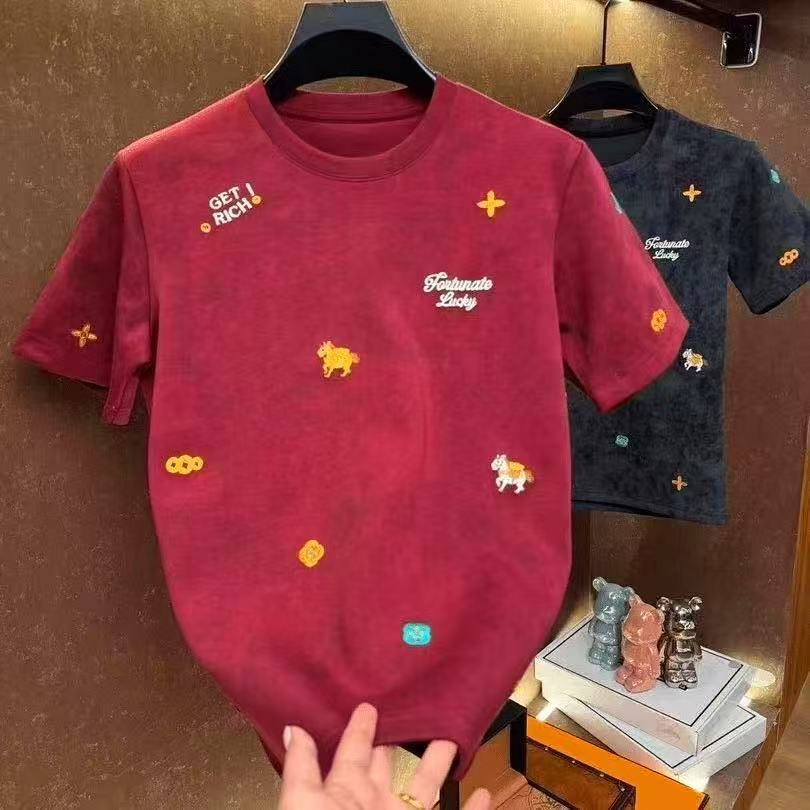 Men's solid color longMen's casual short-sleeved shirt