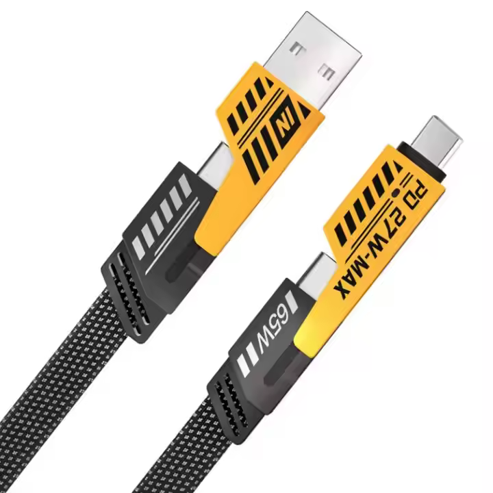 SIGOR Hot Deals 6A Type-C Super Fast Charging Cables Pd 65W USB 4 in 1