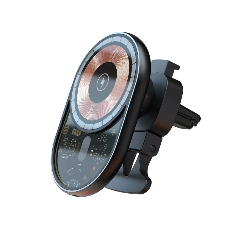 SIGOR 15W Transparent Wireless Car Charger Dashboard Mounting Type Magnet