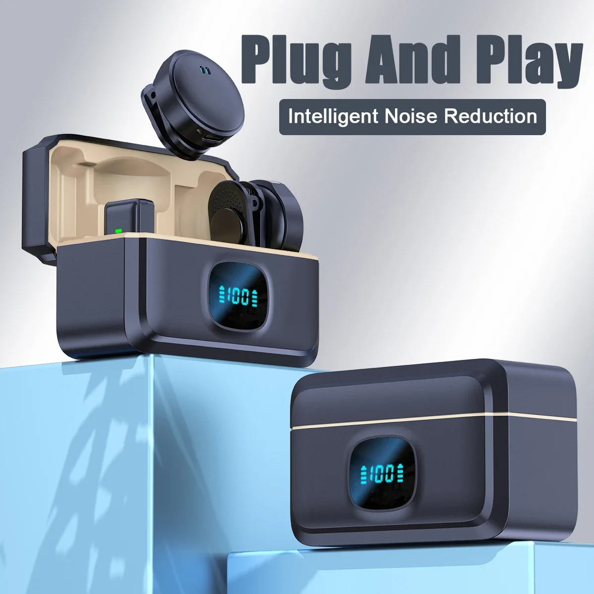 SIGOR 2.4G Chip Wireless Magnetic Suction Button Collar Microphone