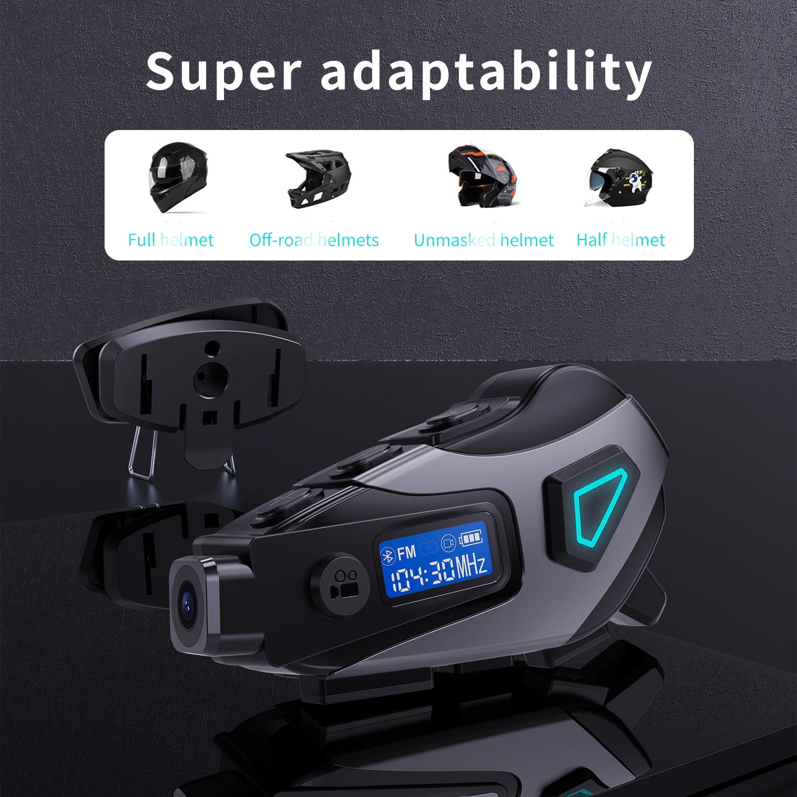 SIGOR wireless cycling helmet headset DVR recording function HIFI FM headset