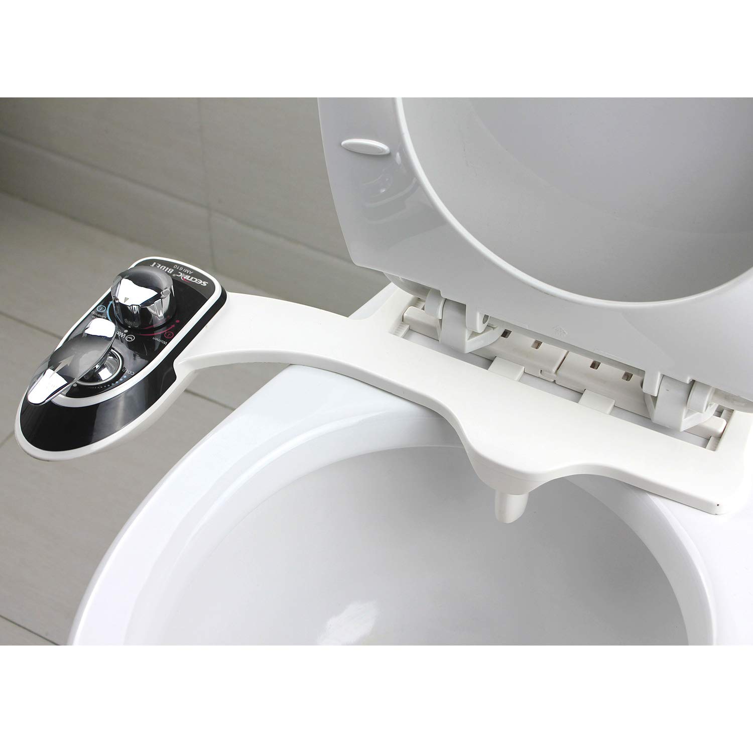Non-Electric Bidet Toilet Attachment for Sanitary Hot and Cold Water Feminine Wash With Self-cleaning Dual Nozzle