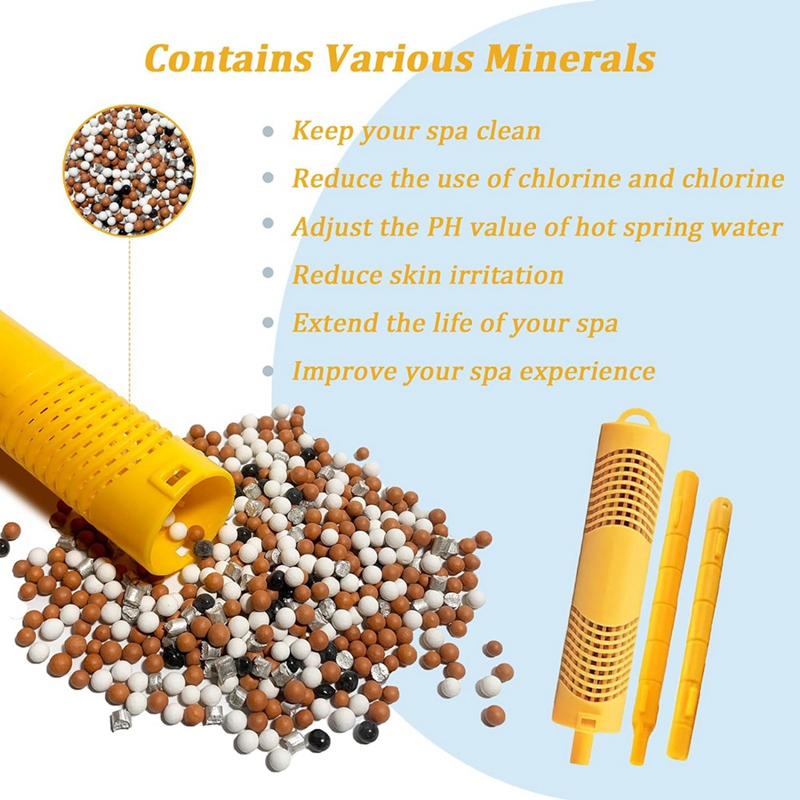 Spa Hot Tub Mineral Stick Inserts Filter Cartridge- Yellow